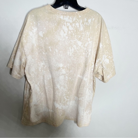 Handmade bleach dyed tan shirt medium - Picture 2 of 3